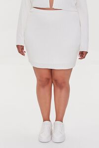 CREAM Plus Size Cardigan Sweater & Mini Skirt Set, image 6