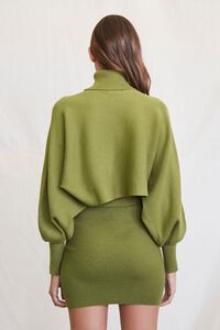 OLIVE Ribbed Sweater & Mini Skirt Set, image 3