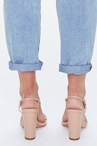 NUDE Strappy Faux Leather Block Heels, image 4