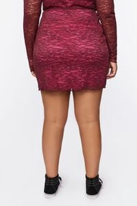 MERLOT/AZALEA Plus Size Lace Mini Skirt, image 4