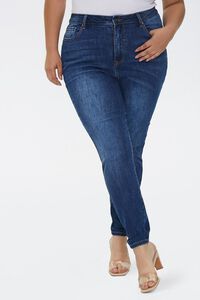 DARK DENIM Plus Size High-Rise Skinny Jeans, image 2