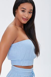 BLUE French Terry Tube Top, image 2