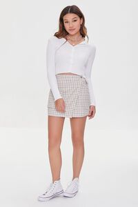 BEIGE/MULTI Plaid Mini Skirt, image 5