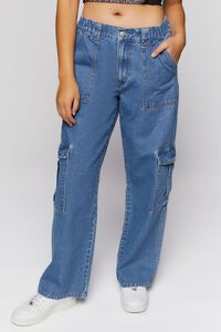 MEDIUM DENIM Cargo Ultra-Slouchy Jeans, image 6