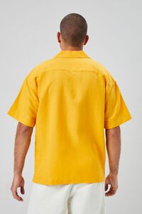 GOLD Cuban Collar Linen-Blend Shirt, image 4