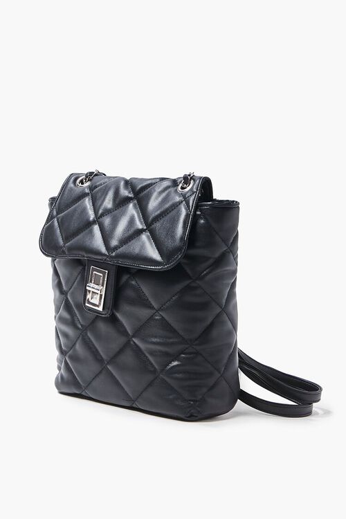 Quilted Faux Leather Backpack, image 2