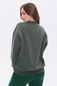 GREEN Basic Fleece Crew Pullover, image 3