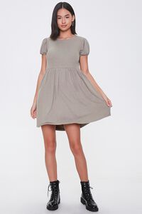 Puff-Sleeve Mini Dress, image 4