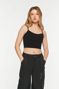 Cropped Scoop-Neck Cami, image 1