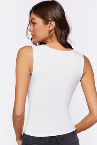 WHITE Fitted Tank Top, image 3
