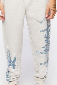 HEATHER GREY/BLUE Nature Graphic Joggers, image 5