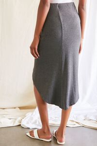 CHARCOAL High-Low Gathered Skirt, image 4