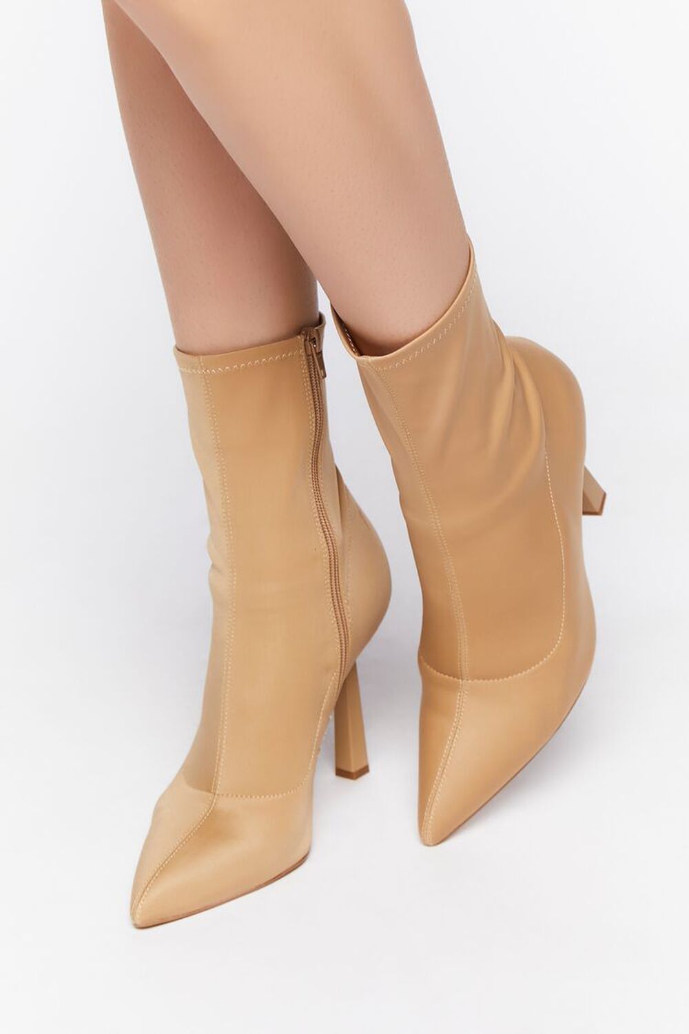 NUDE Pointed-Toe Stiletto Sock Booties, image 1