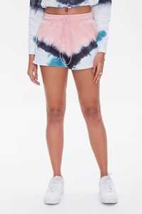 PINK/MULTI Tie-Dye Dolphin Shorts, image 2