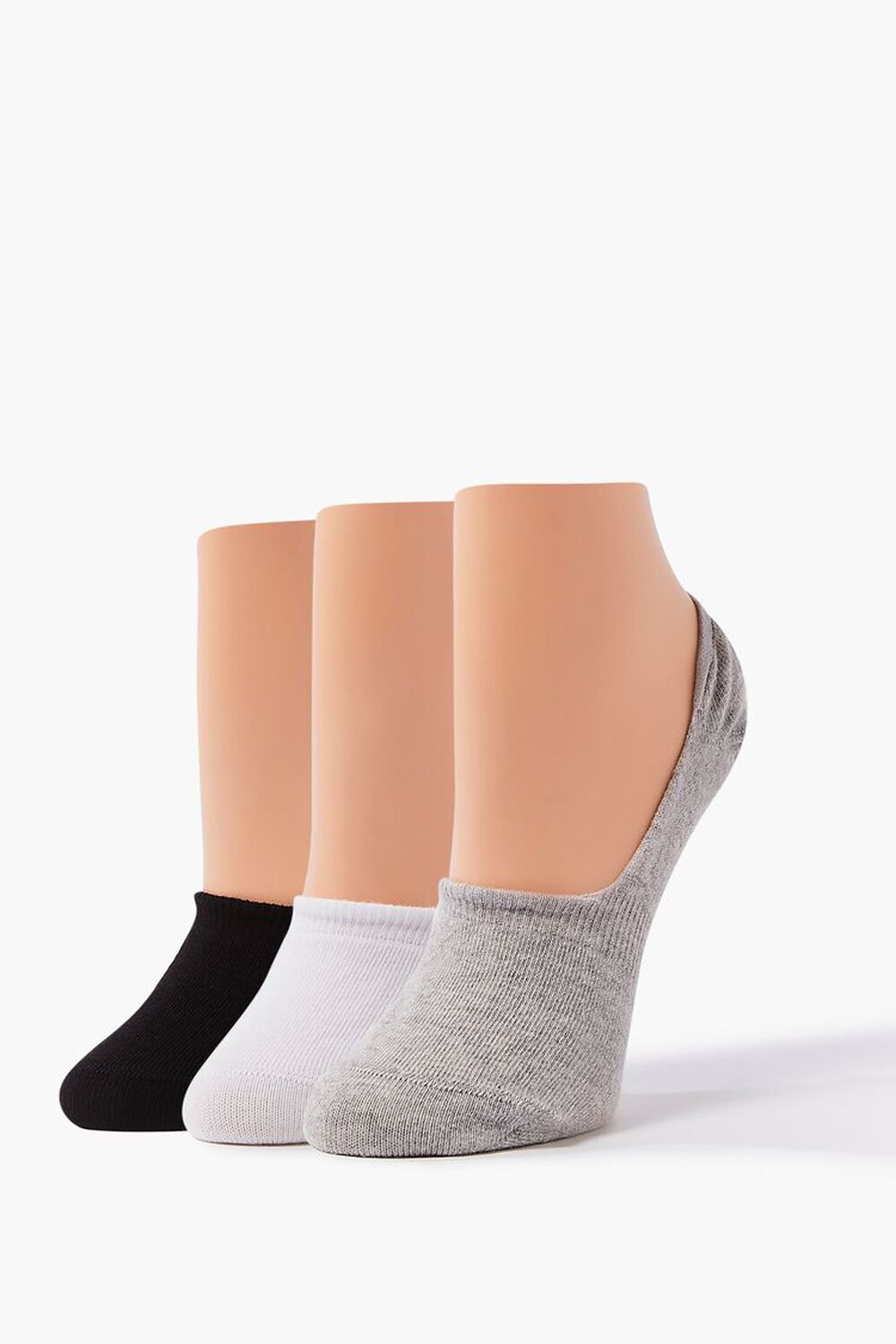 BLACK/GREY No-Show Sock Set, image 1