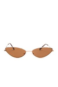 ROSE GOLD/BROWN Premium Flat-Lens Cat-Eye Sunglasses, image 1