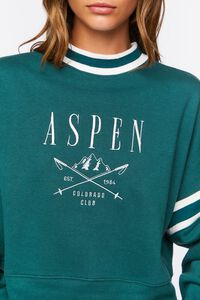 GREEN/MULTI Aspen Varsity-Striped Graphic Pullover, image 5