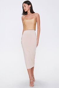TAUPE Crisscross Cropped Cami, image 4
