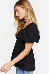 BLACK Tiered Puff Sleeve Top, image 2
