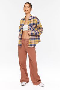MUSTARD/MULTI Plaid Flannel Shirt, image 4