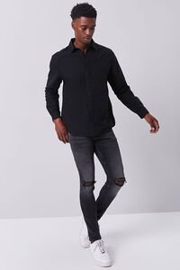 BLACK Long Sleeve Pocket Shirt, image 4