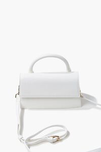 WHITE Structured Flap-Top Crossbody Bag, image 5