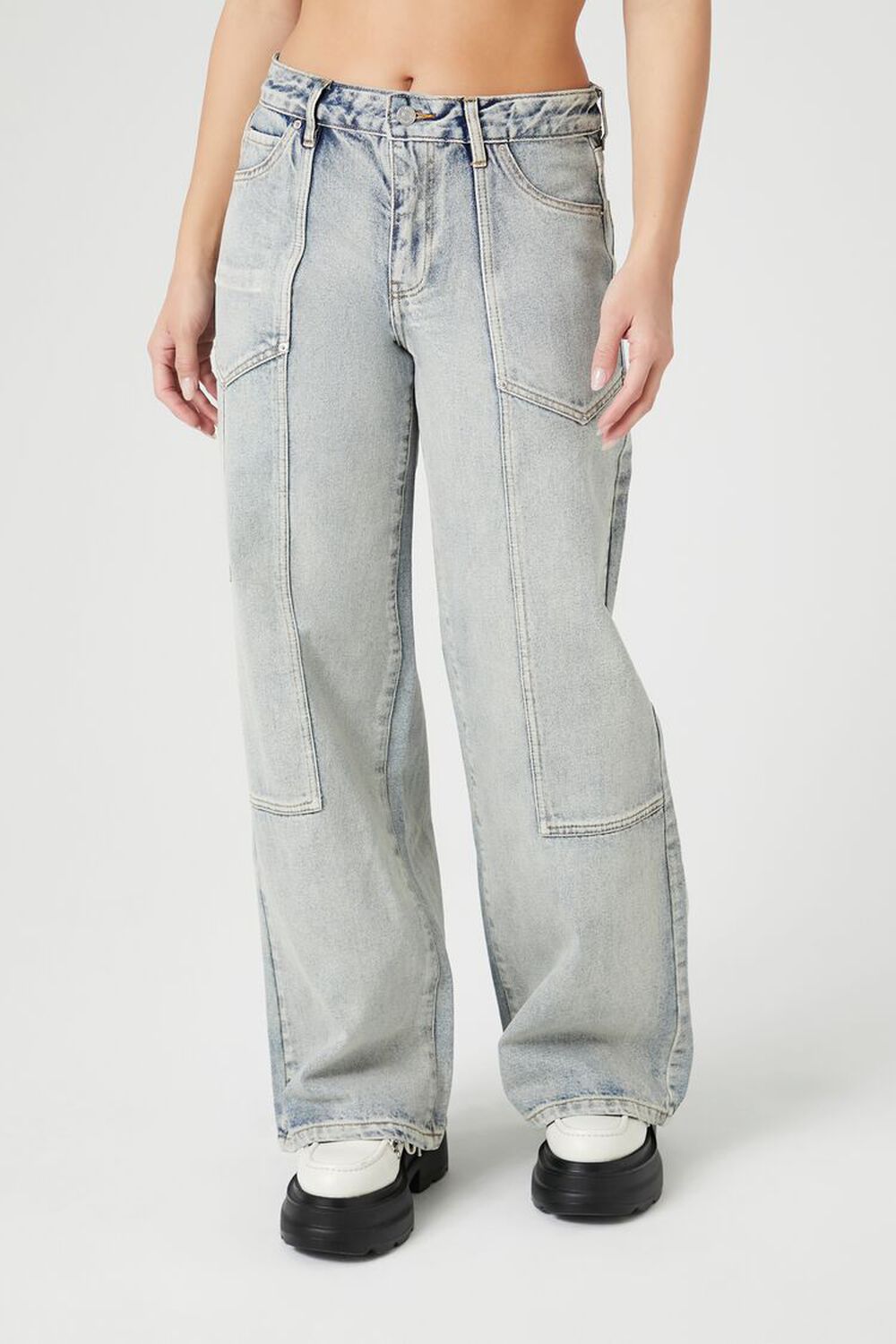 Mid-Rise Wide-Leg Jeans