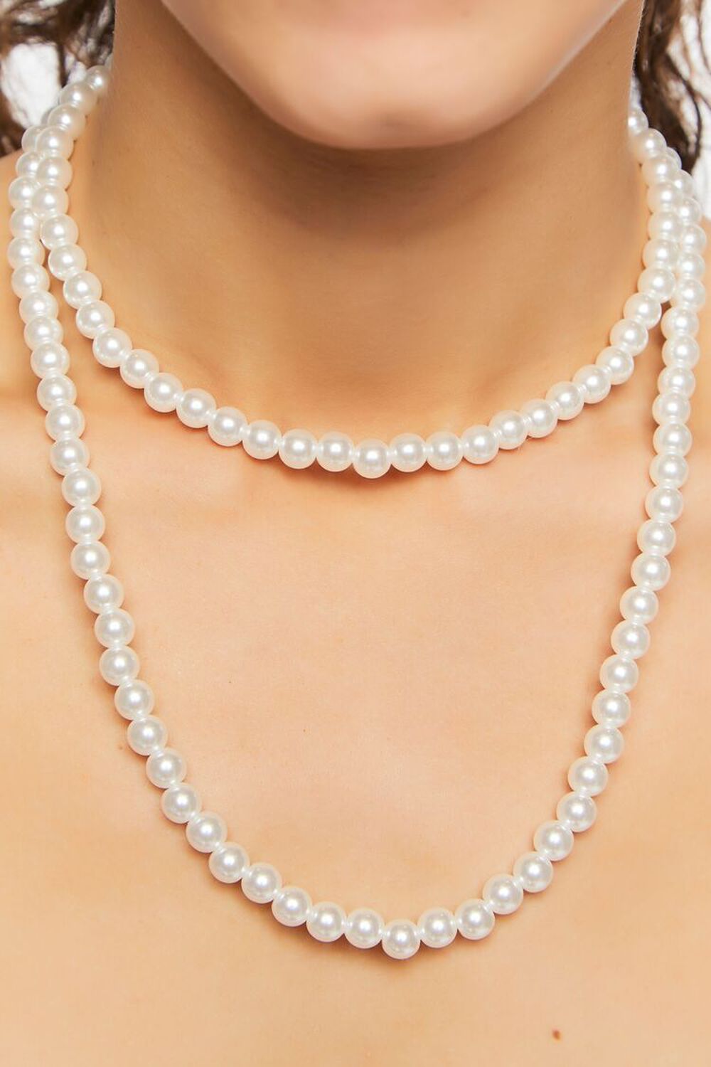 Faux Pearl Wraparound Necklace, image 1