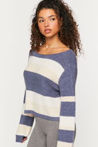 PINK/MULTI Striped Boat Neck Sweater, image 3
