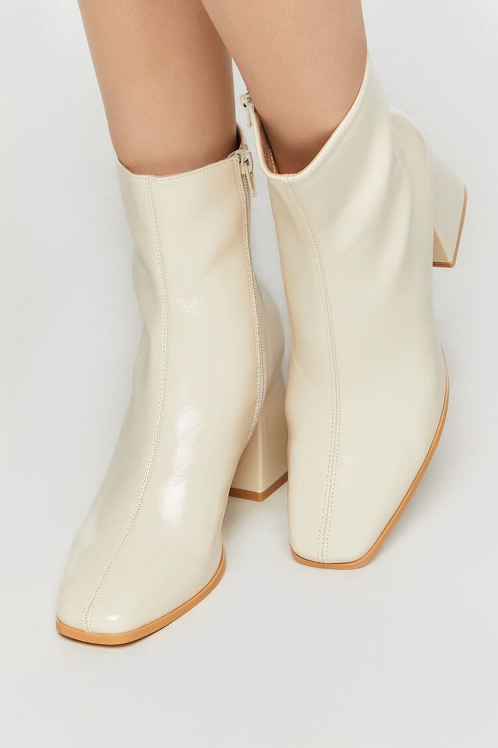 CREAM Faux Patent Leather Ankle Booties, image 1