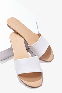 WHITE Faux Leather Sandals, image 3