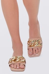 NUDE Chain Faux Leather Sandals, image 4