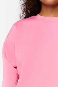 PINK ICING Basic Fleece Crew Pullover, image 5