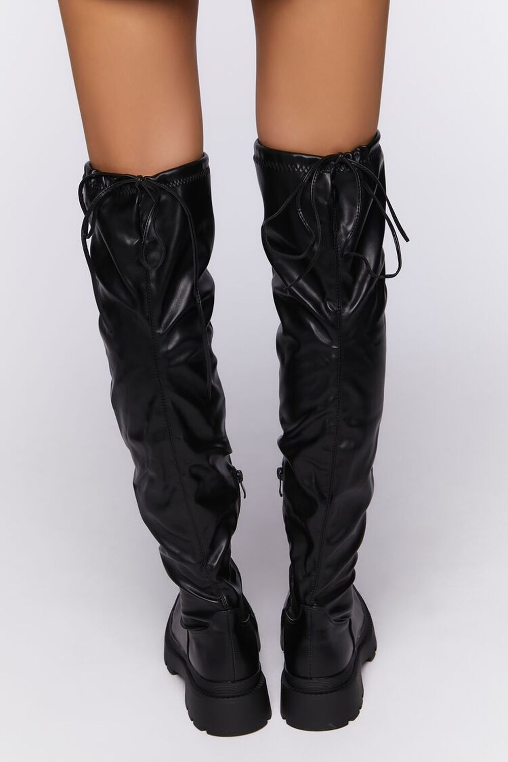 Faux Leather Over-the-Knee Boots