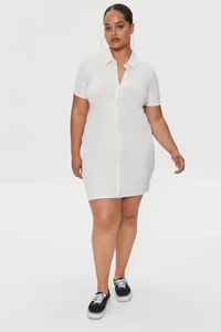CREAM Plus Size Ribbed Shirt Dress, image 4