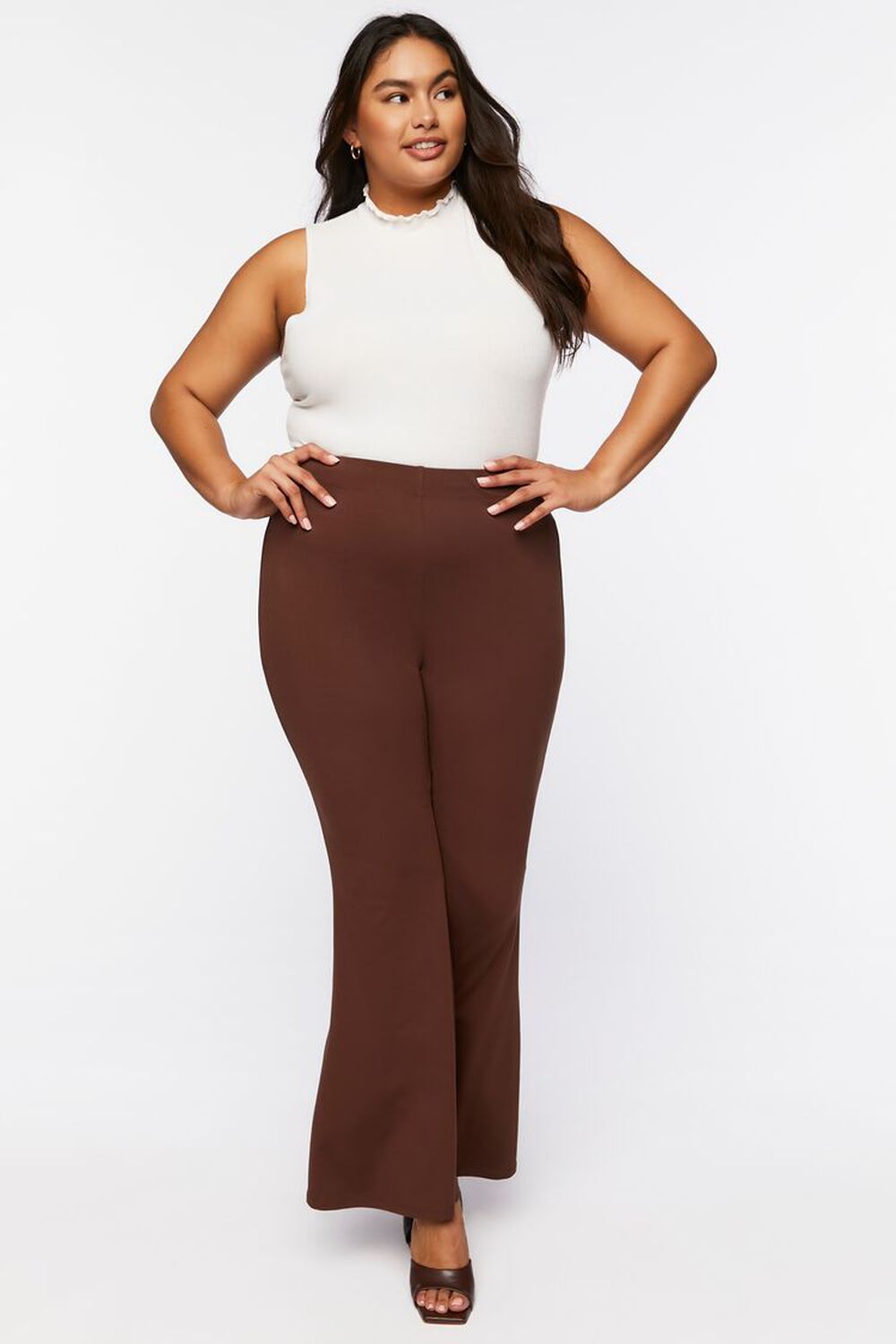 High-Rise Flare Pants For Apple Shape By forever21.com