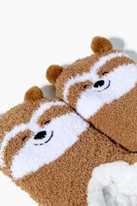 BROWN/MULTI Red Panda House Slippers, image 3