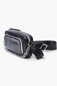 BLACK Zippered Crossbody Bag, image 2