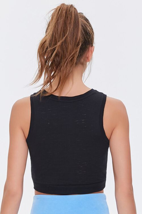 BLACK Active Cropped Tank Top, image 3