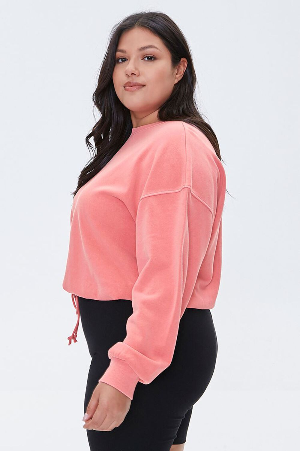 ROSE Plus Size Boxy Fleece Sweatshirt, image 2