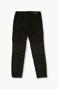 BLACK Faded Slim-Fit Moto Jeans, image 2
