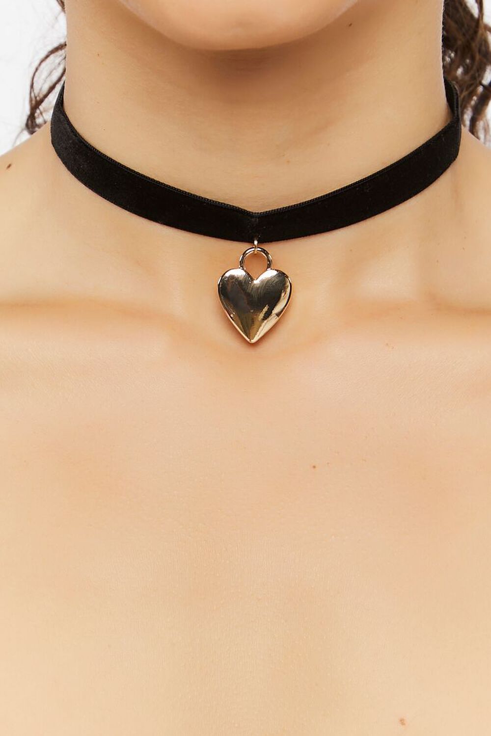 Heart Charm Choker Necklace, image 1