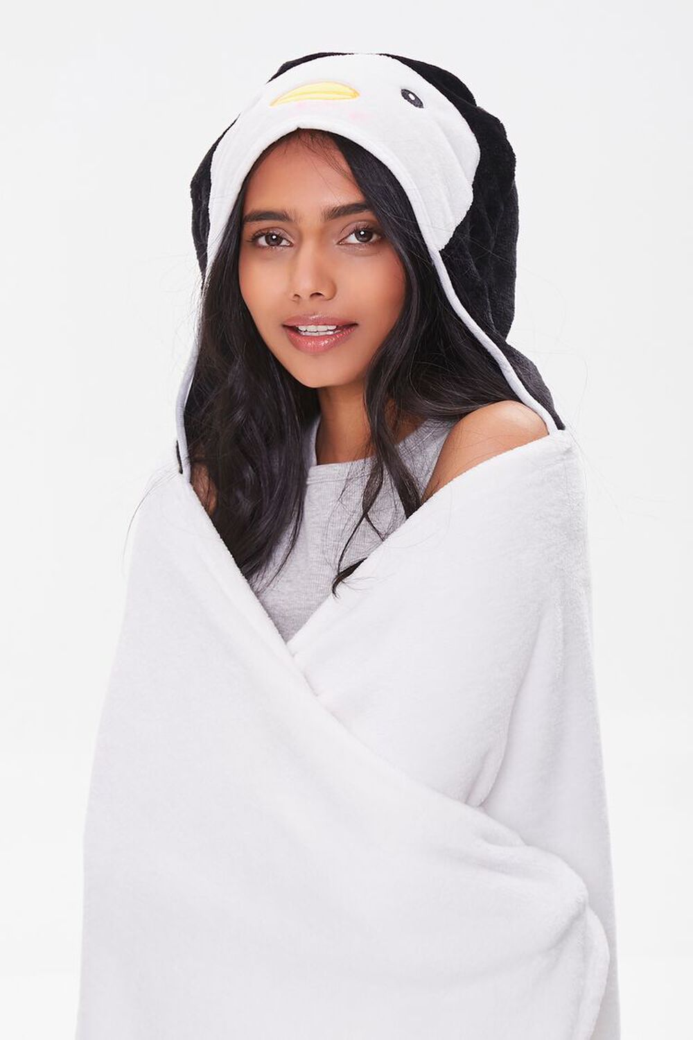Hooded Reindeer Plush Blanket, image 1
