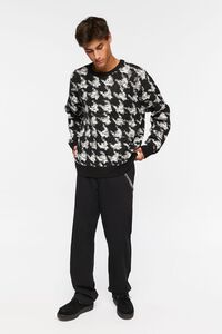 BLACK/WHITE Houndstooth Drop-Sleeve Sweater, image 4