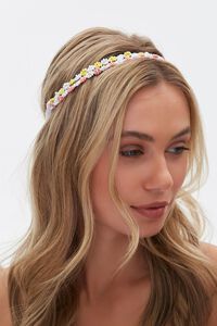 Beaded Floral Headband, image 1