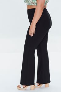 BLACK Plus Size High-Rise Flare Pants, image 3