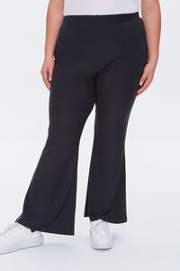 BLACK Plus Size Flare Pants, image 2