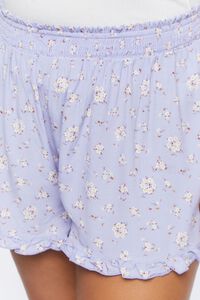 DUSK/MULTI Plus Size Smocked Floral Shorts, image 6