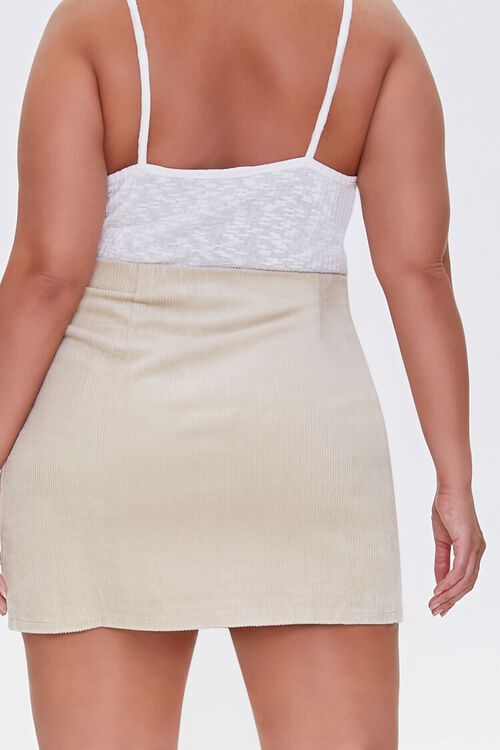 CREAM Plus Size Corduroy Mini Skirt, image 4