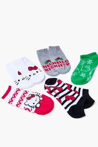 Christmas Hello Kitty Ankle Socks Set - 5 pack, image 1